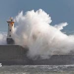 Large waves at Hatton, Aberdeenshire